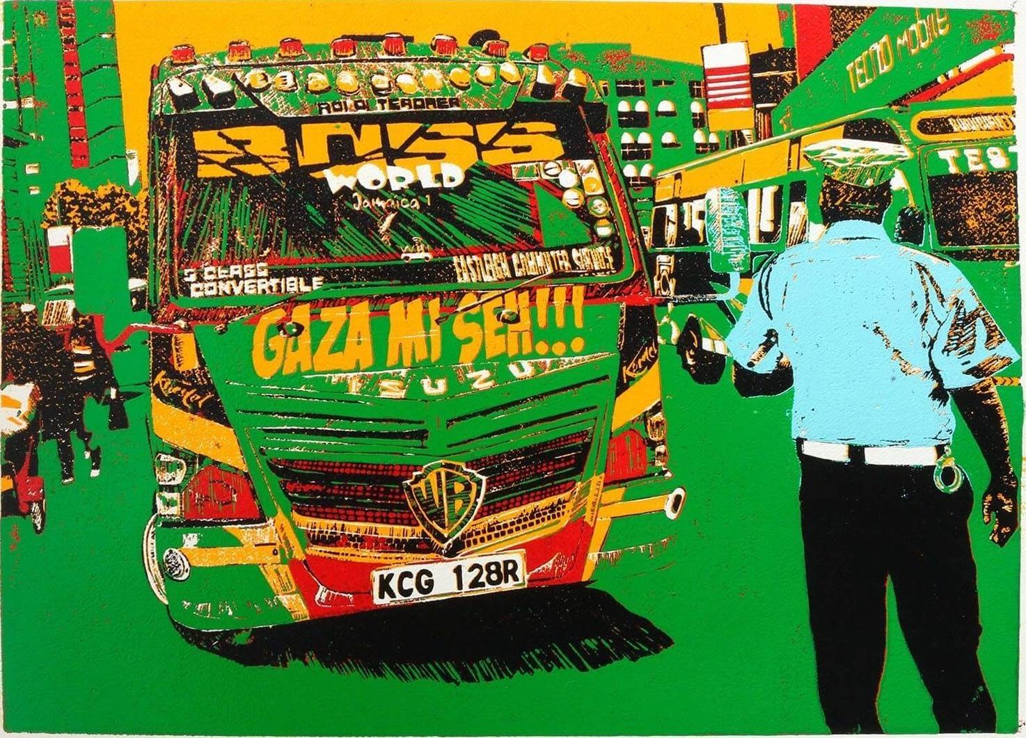 Boss Green matatu art print by Dennis Muraguri