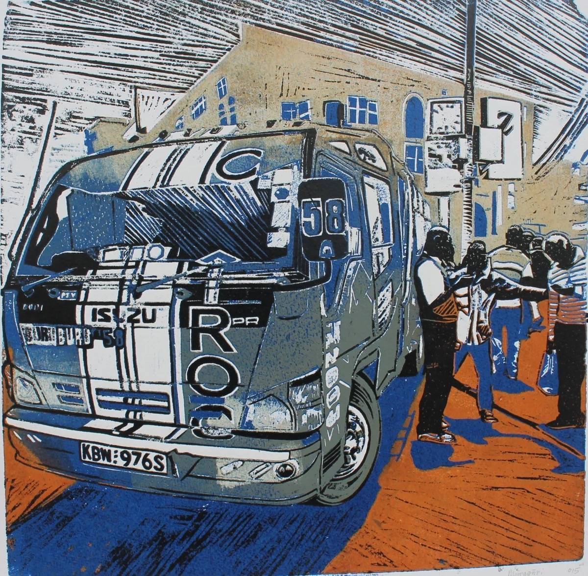 C ROC green matatu art print by Dennis Muraguri