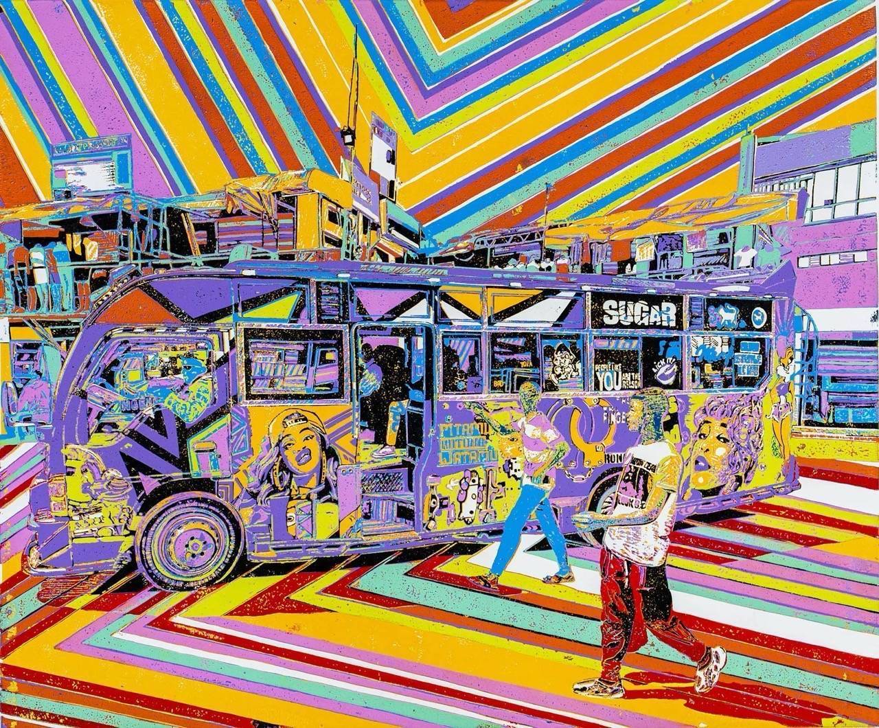 Sugar - Rongao Sacco purple matatu art print by Dennis Muraguri