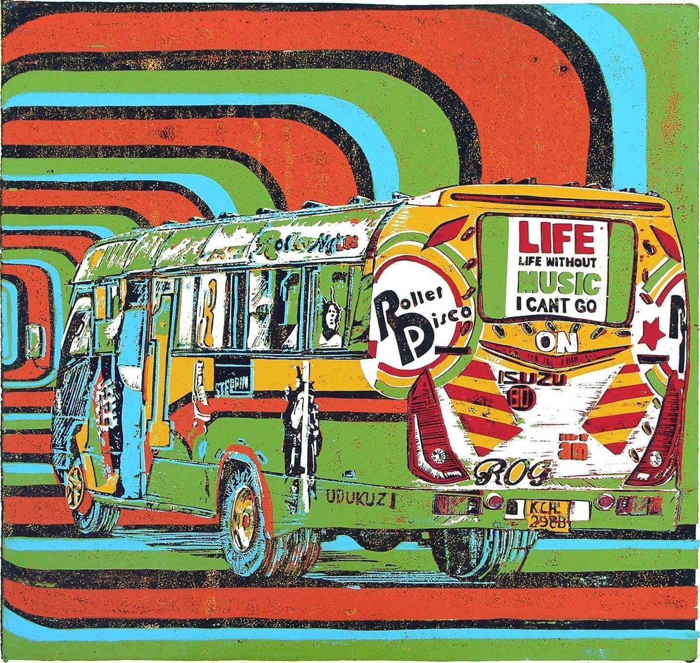 Steel Pulse Green matatu art print by Dennis Muraguri