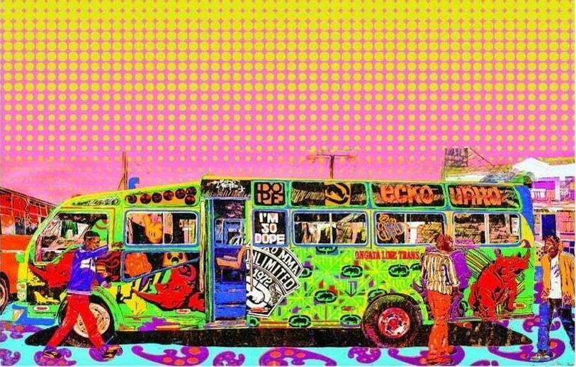 Eckō Unltd Lime matatu art print by Dennis Muraguri