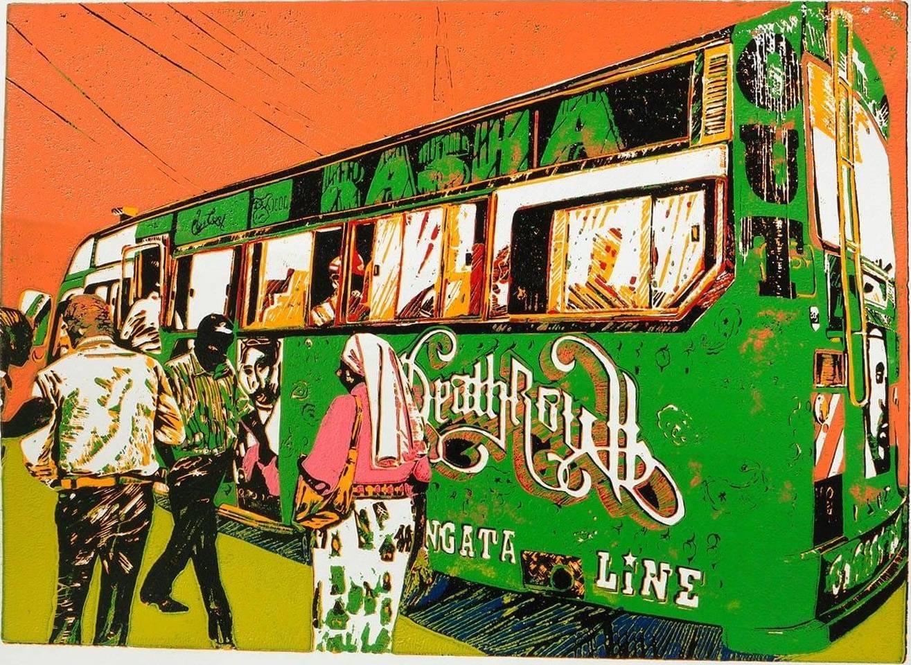 Deathrow Green matatu art print by Dennis Muraguri