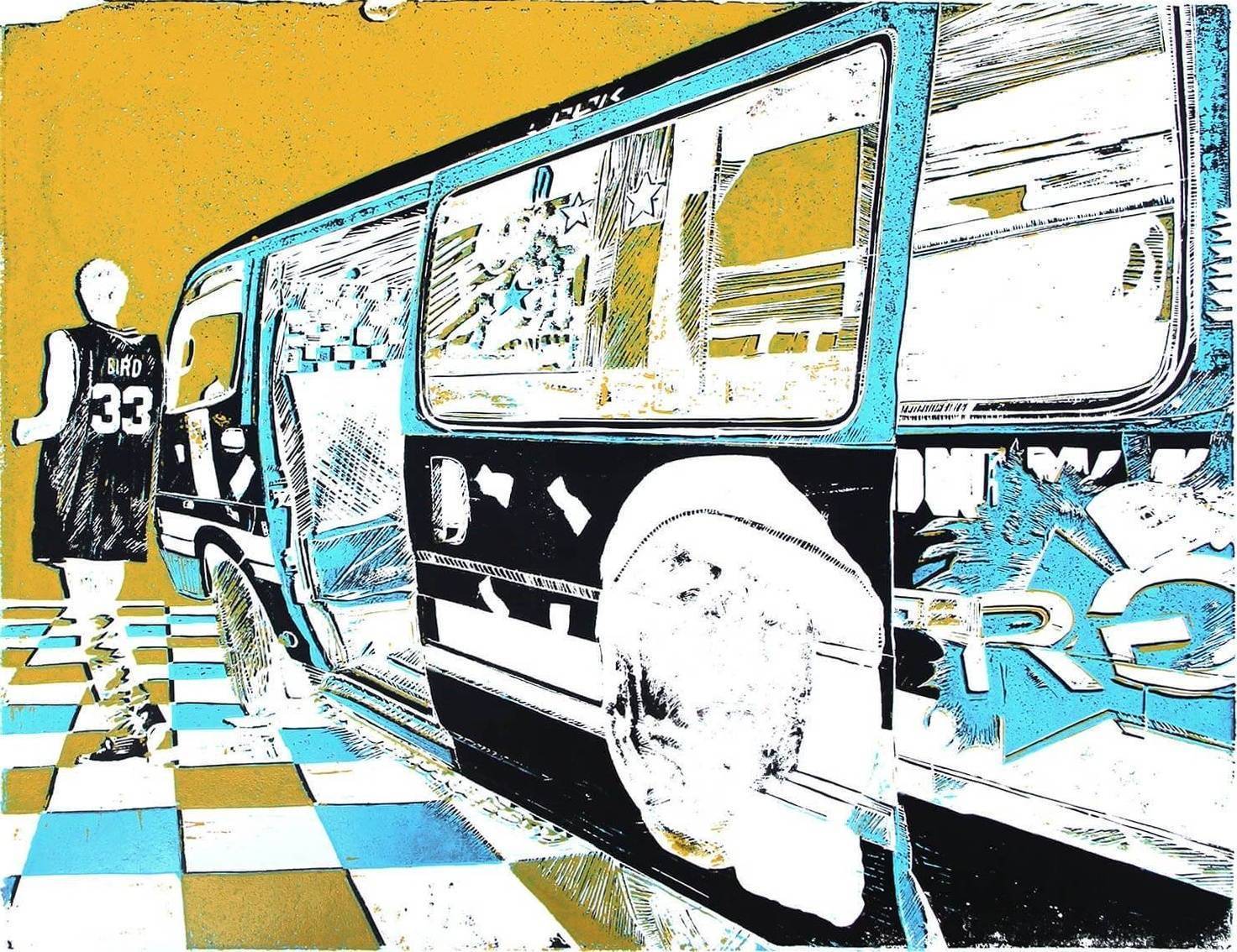 Rich Gang Black matatu art print by Dennis Muraguri