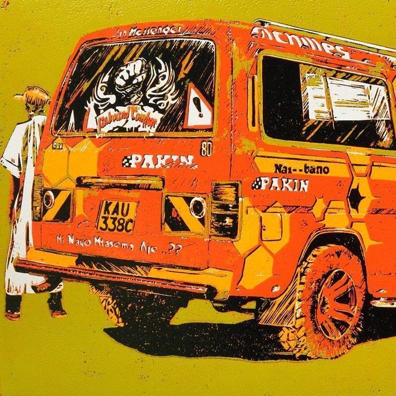 Jah Messenger matatu art print by Dennis Muraguri