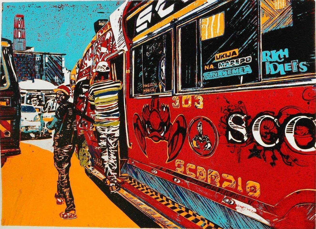 Scorpio Metro Class Sacco matatu art print by Dennis Muraguri