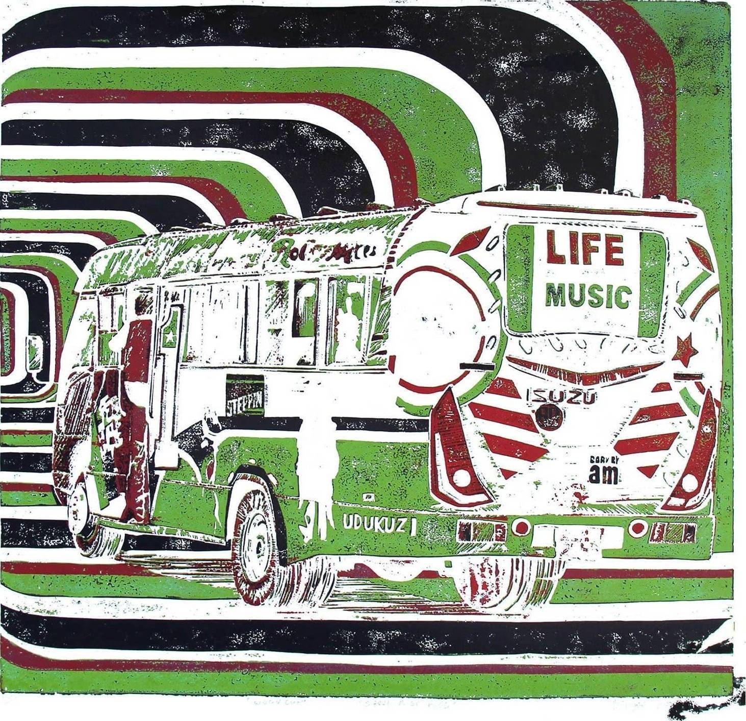 Steel Pulse Black matatu art print by Dennis Muraguri